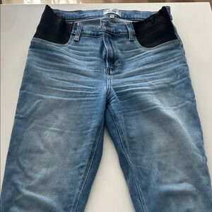 PAIGE Blue Ankle Jeans with Black Accents